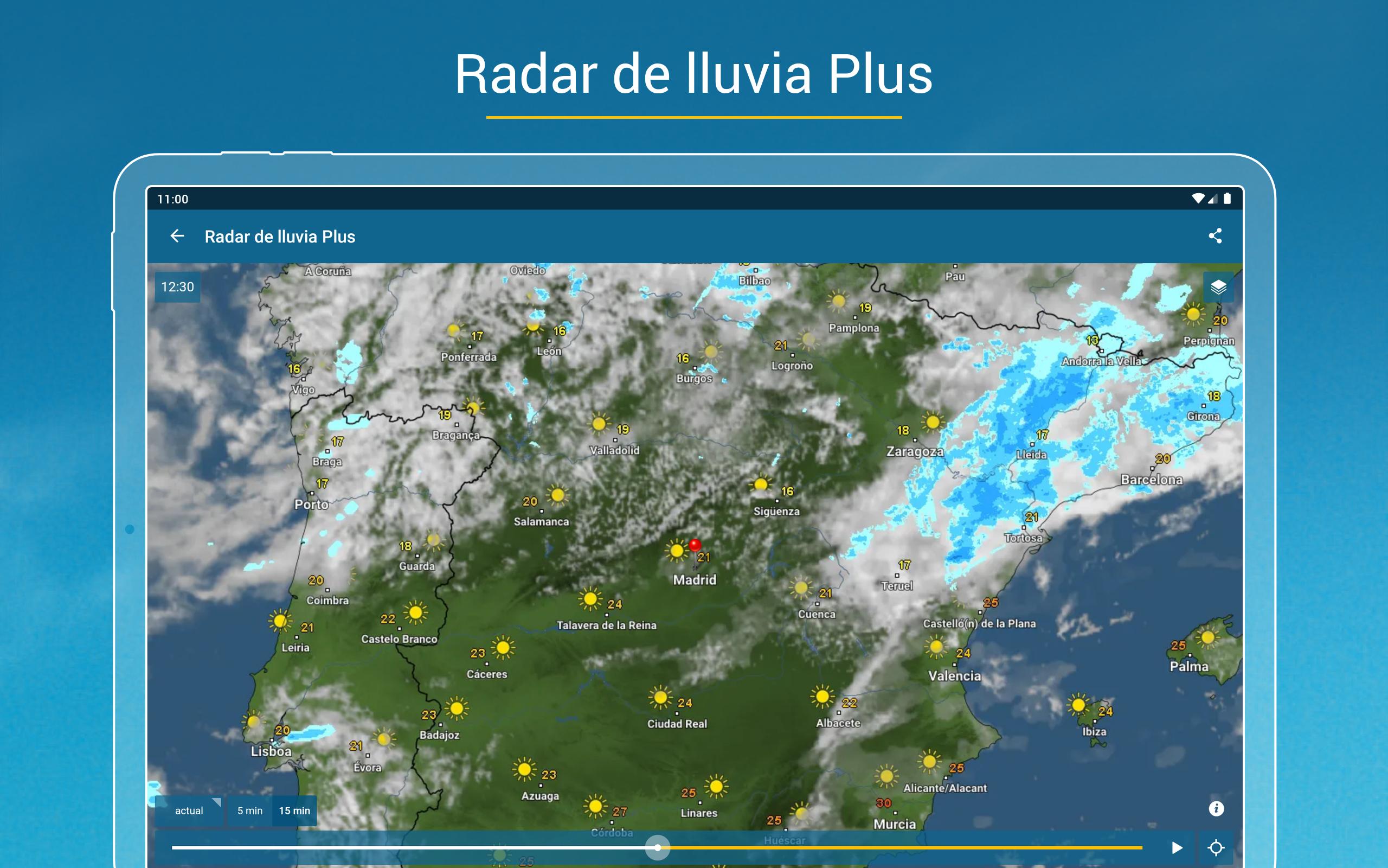Alarma de lluvia para Android: Datos meteorológicos en tiempo real.