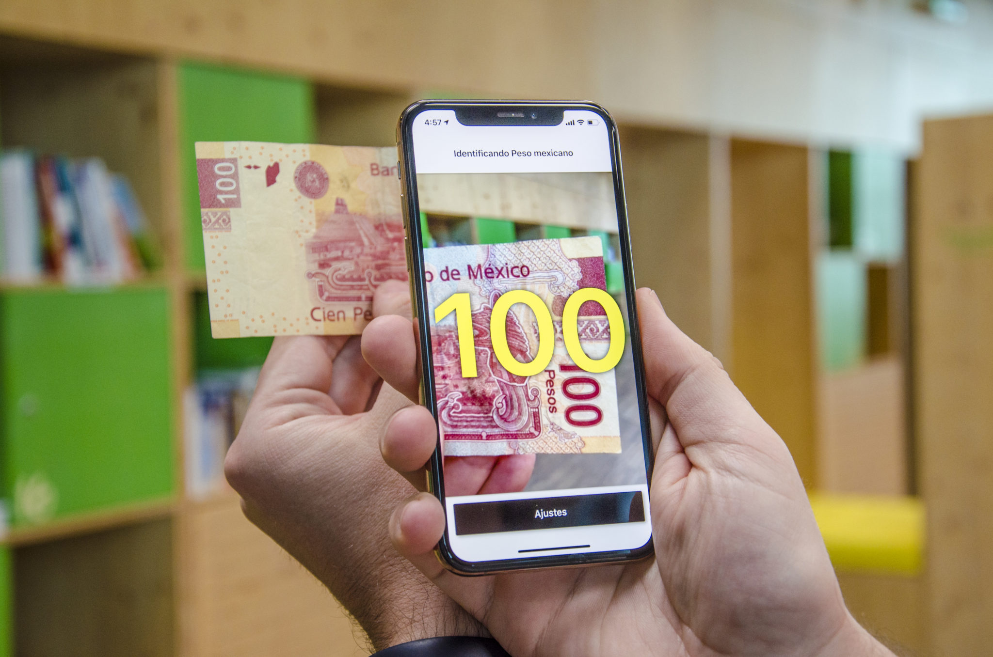 Aplicación para detectar dólares y euros falsos