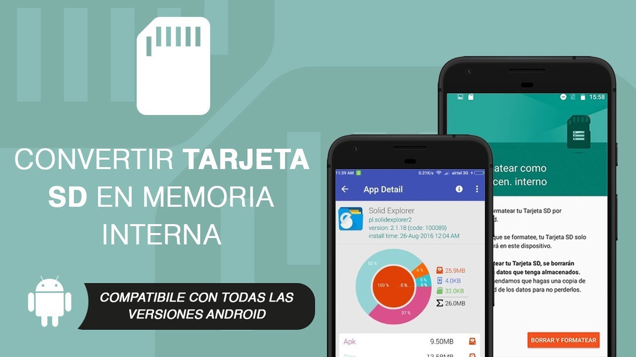 ¿Cómo convertir la tarjeta SD en la memoria interna de tu Android?