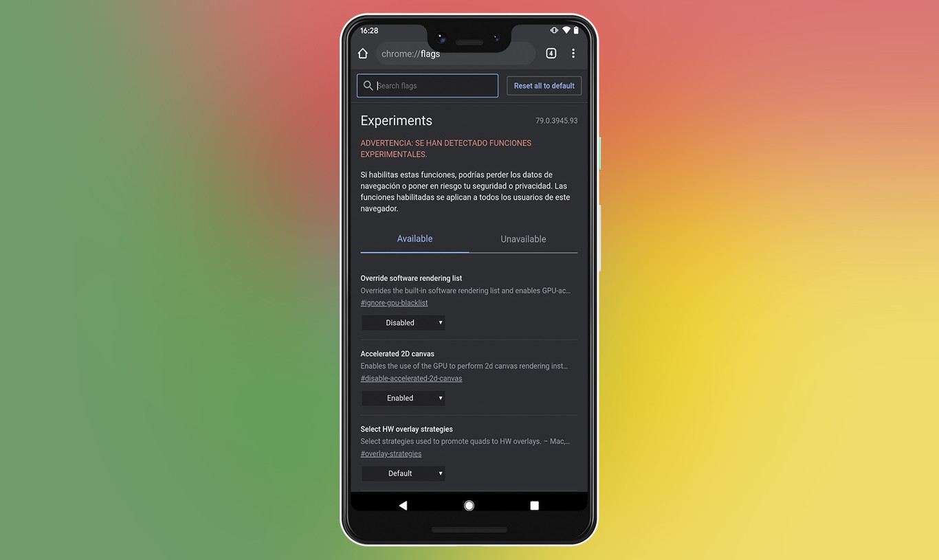 Chrome flags: Activar las funciones experimentales de Chrome