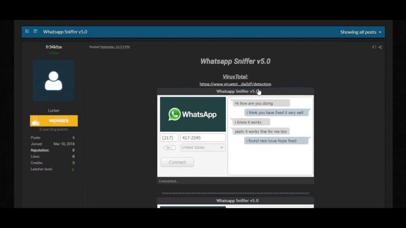 WhatsApp Sniffer