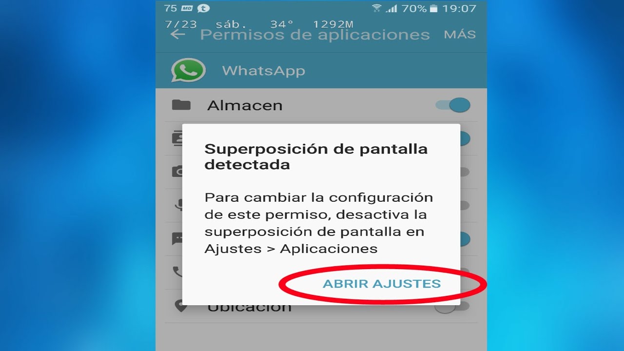 Cómo solucionar la superposición de pantalla detectada en tu Android