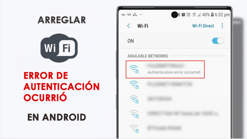 Error de autenticacion WiFi