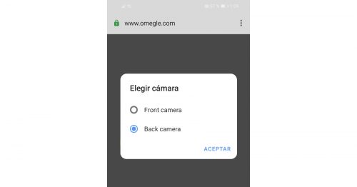 Cómo habilitar la cámara en Omegle