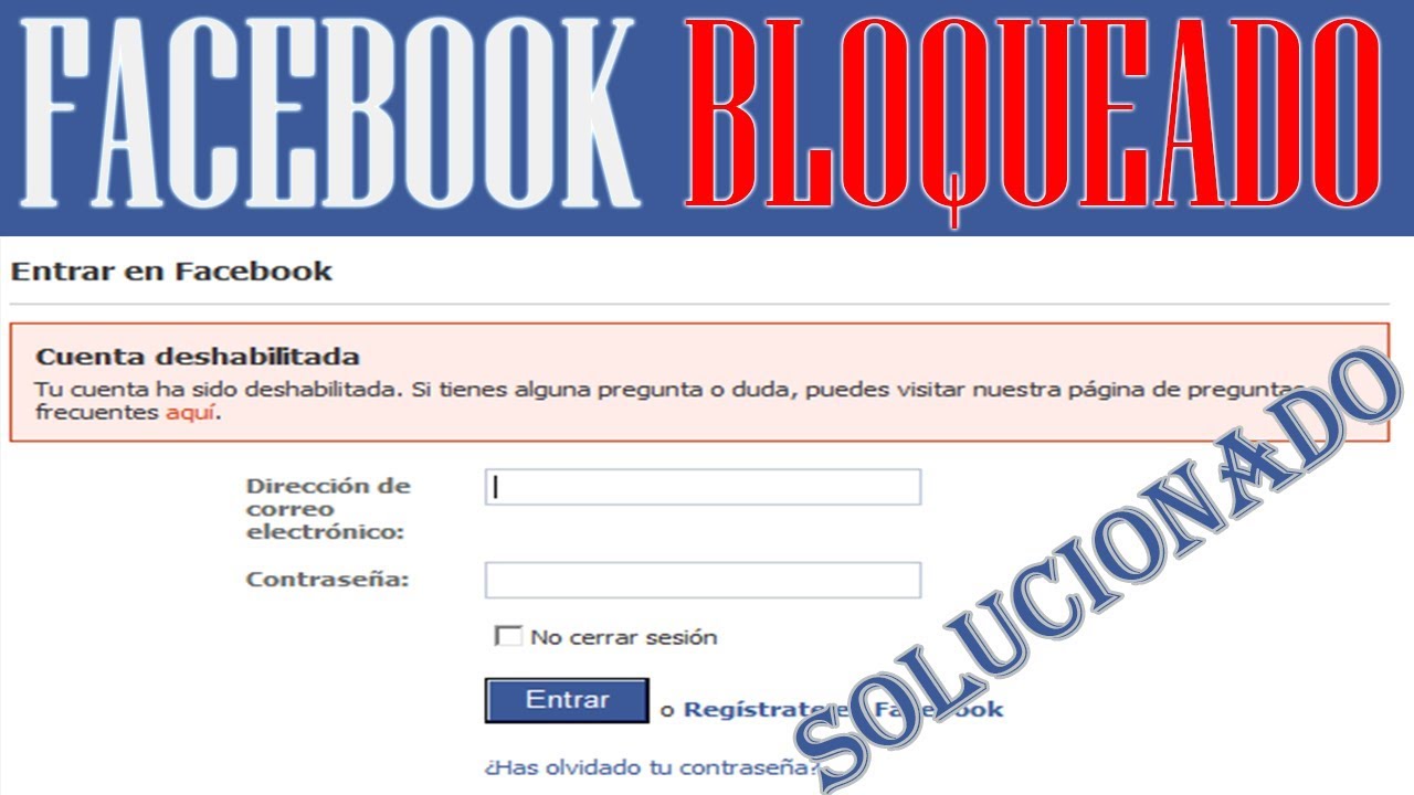 Como recuperar una cuenta bloqueada de Facebook