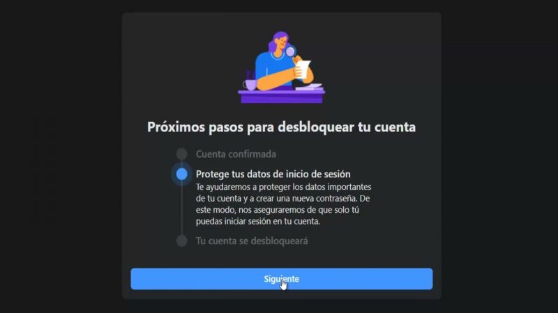 desbloquear una cuenta de facebook