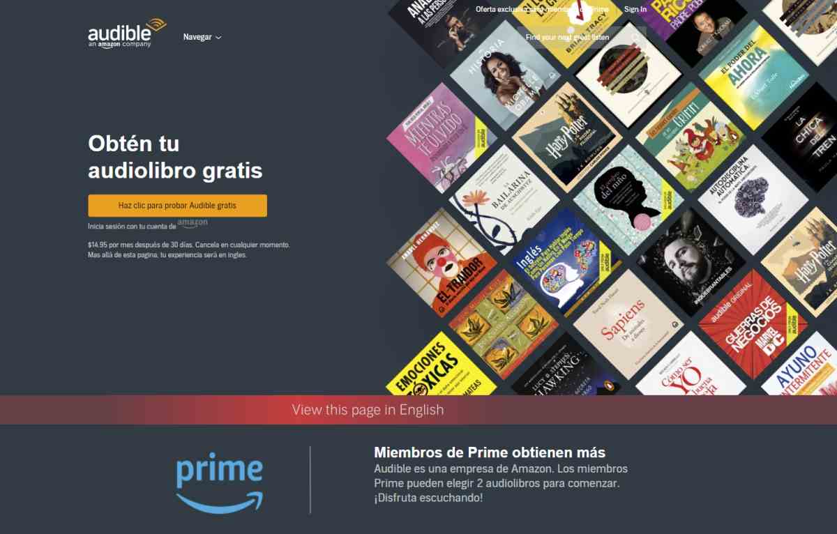 Como dar de baja la suscripción a Audible