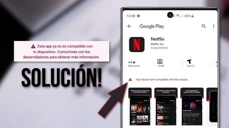 esta app no es compatible con tu dispositivo