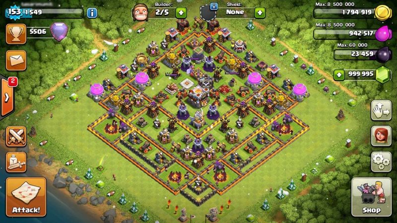 pantalla principal clash clans