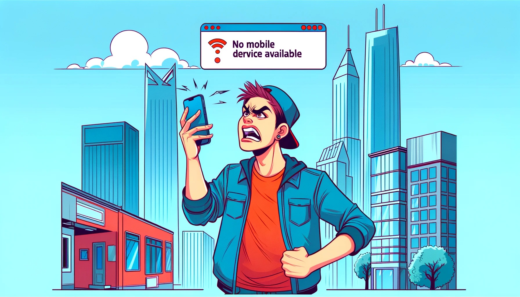 Solución: No hay ningún servicio de datos móviles