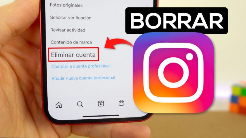 eliminar una cuenta de Instagram